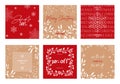 Christmas Instagram Post Stories templates pack. Merry Christmas greeting card posts, social media templates.